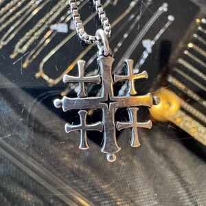 James Avery Silver Cross Pendant Necklace